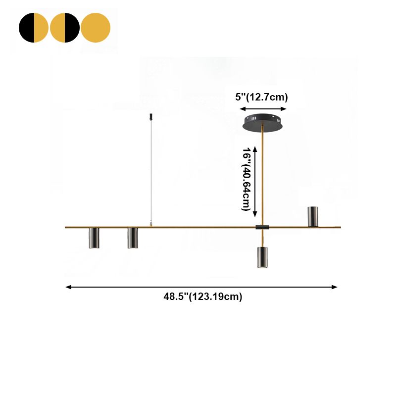 Lámpara de comedor de mesa de comedor simple nórdica lámpara colgante de comedor en oro