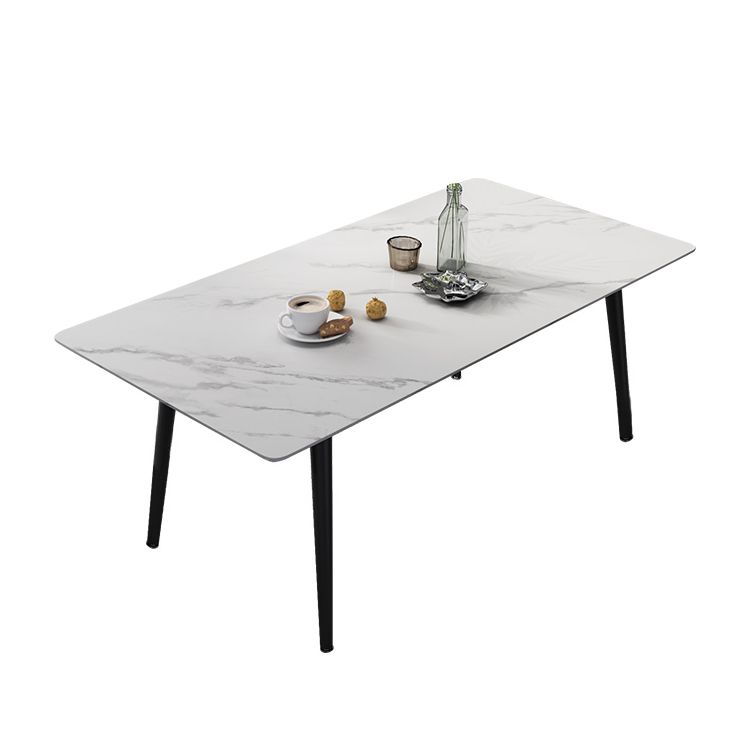 Stone Dining Table Industrial Rectangle Dining Table for Dining Room
