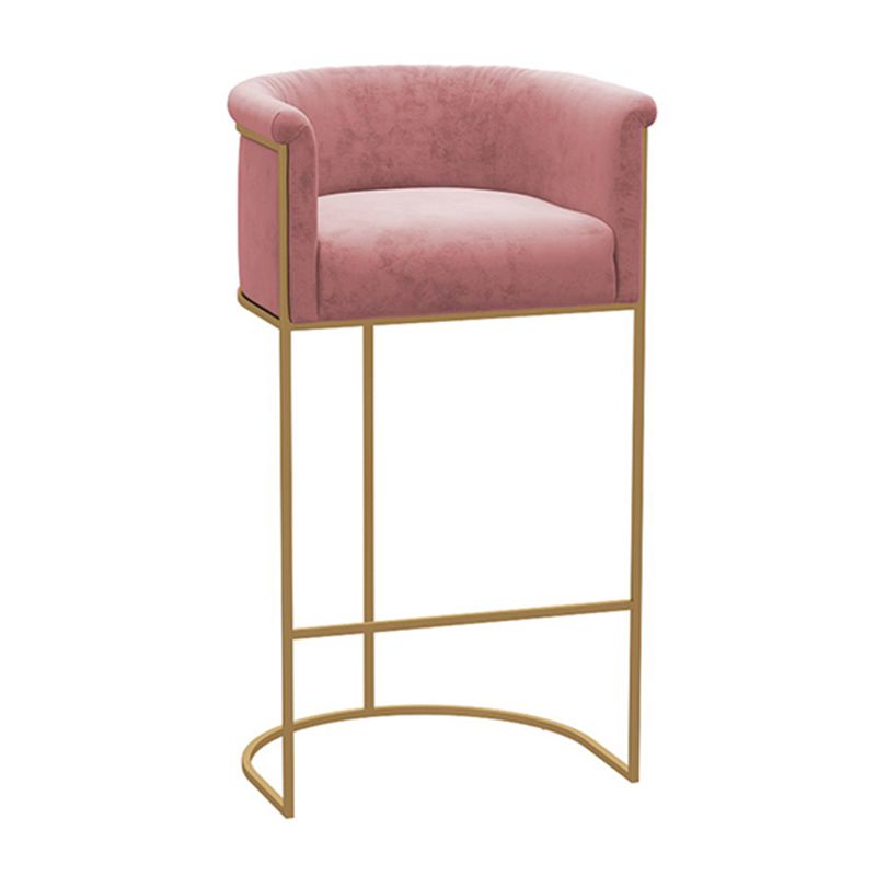 Nordic Design Upholstered Bar Stools for Home Use Luxury Low Back Round Stools