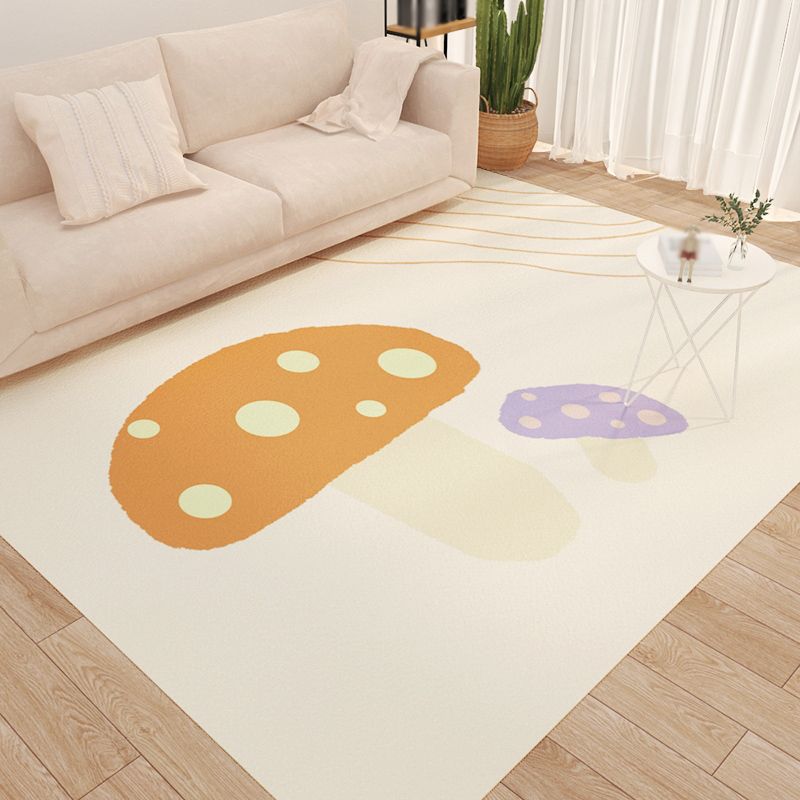 Brown Nordic Rug Polyester Contrast Color Rug Non-Slip Backing Rug for Drawing Room