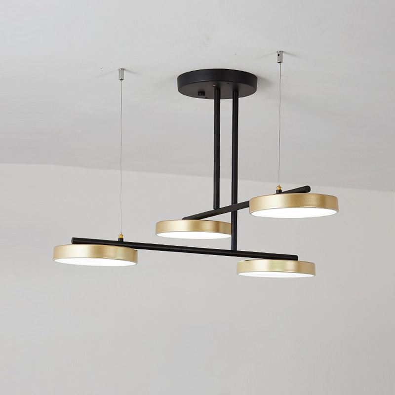 Lampade a sospensione rotonda moderna lampada lampadario a più luci con ombra acrilica bianca