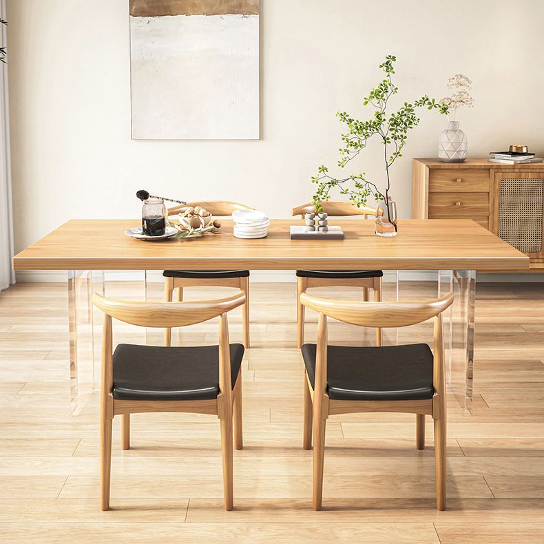 Modern Solid Wood Furniture 1/5/7 Pcs Standard Height Dining Room Table Set for Home Use
