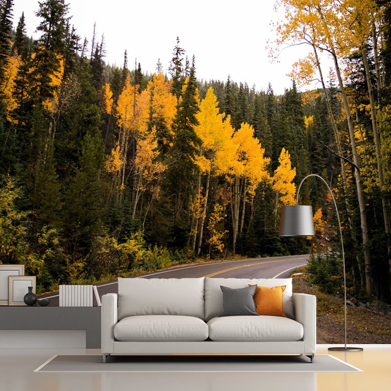 Customized Road Wall Mural Environment Friendly Wallpaper for Guest Room Decoration