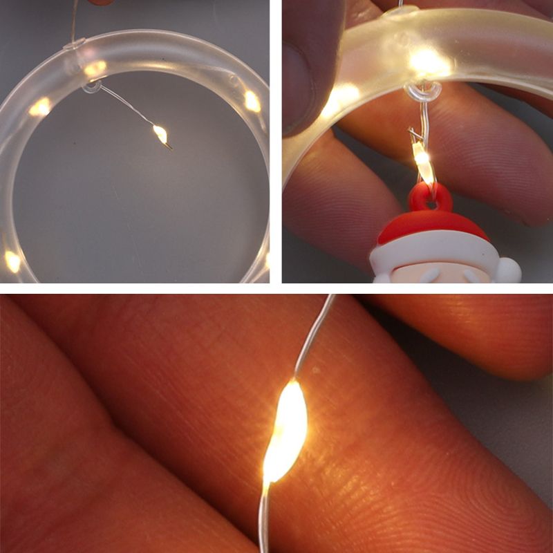 10-Head Living Room Christmas Lamp Decorative LED String Light with Plastic Shade