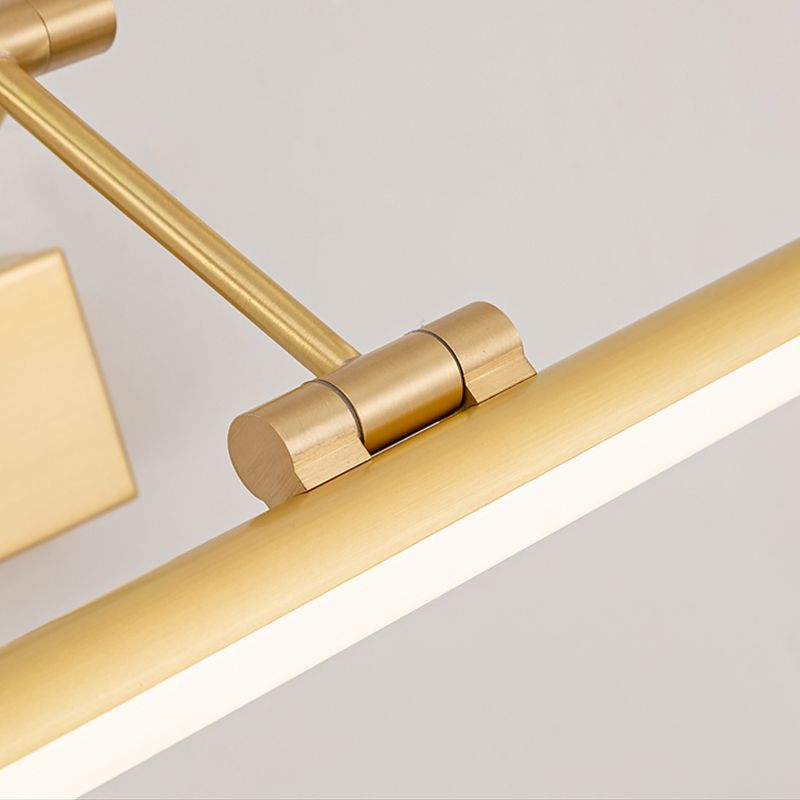 Simplicité moderne LED Mur Light Copper Linear Wall Lampe avec une teinte acrylique