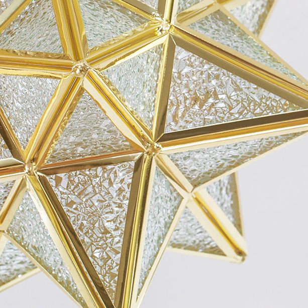 Plafonnier Semi-encastré Star, lustre traditionnel en acrylique pour chambre à coucher