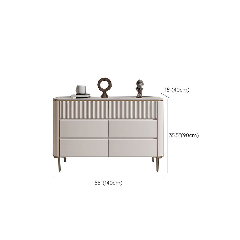 Classic Glam Dresser Stone Storage Chest Dresser with 3/6 Drawers , 15.6 Inch W