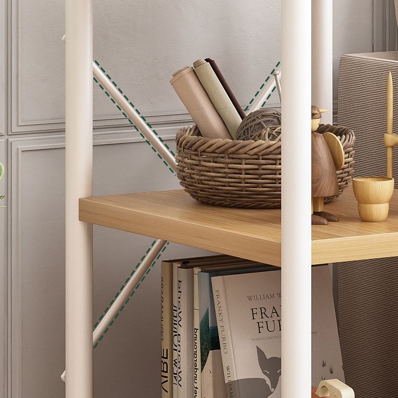 Wood Bookshelf, Multi Tiers Contemporary Bookcase for Bedroom