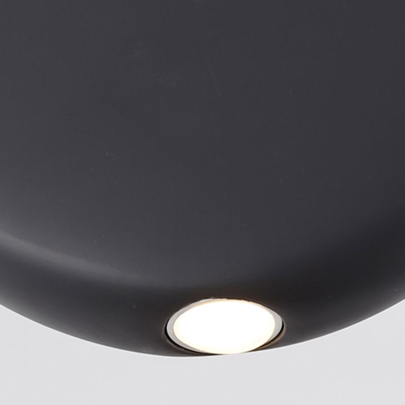 Lámpara de resina LED nórdica de suspensión redonda negra/gris/verde en luz cálida/blanca, 6 "/8.5/12" W