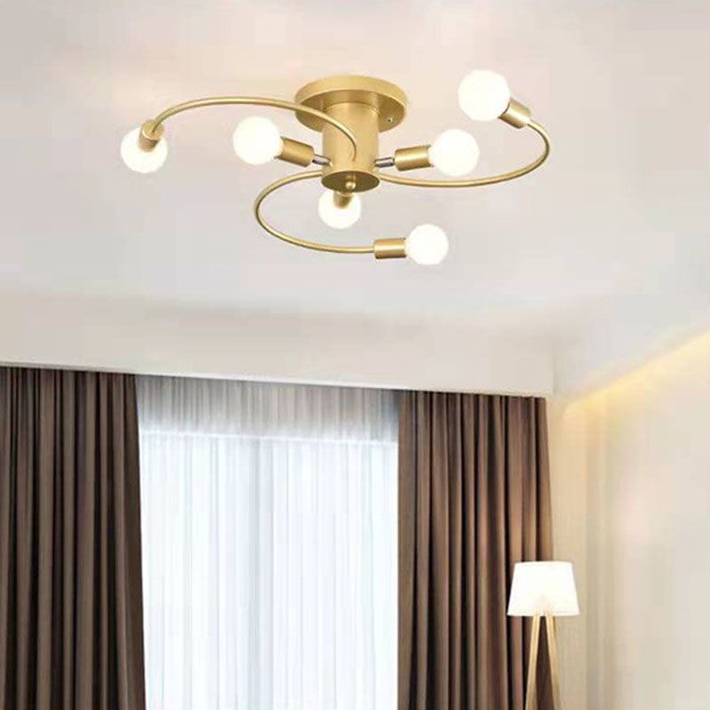 Metallic Swirl plafondlamp industriële stijl woonkamer semi spoeling mount licht