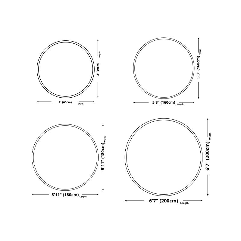 Gorgeous Round Area Carpet Leisure Polyester Area Rug Stain Resistant Indoor Rug for Living Room