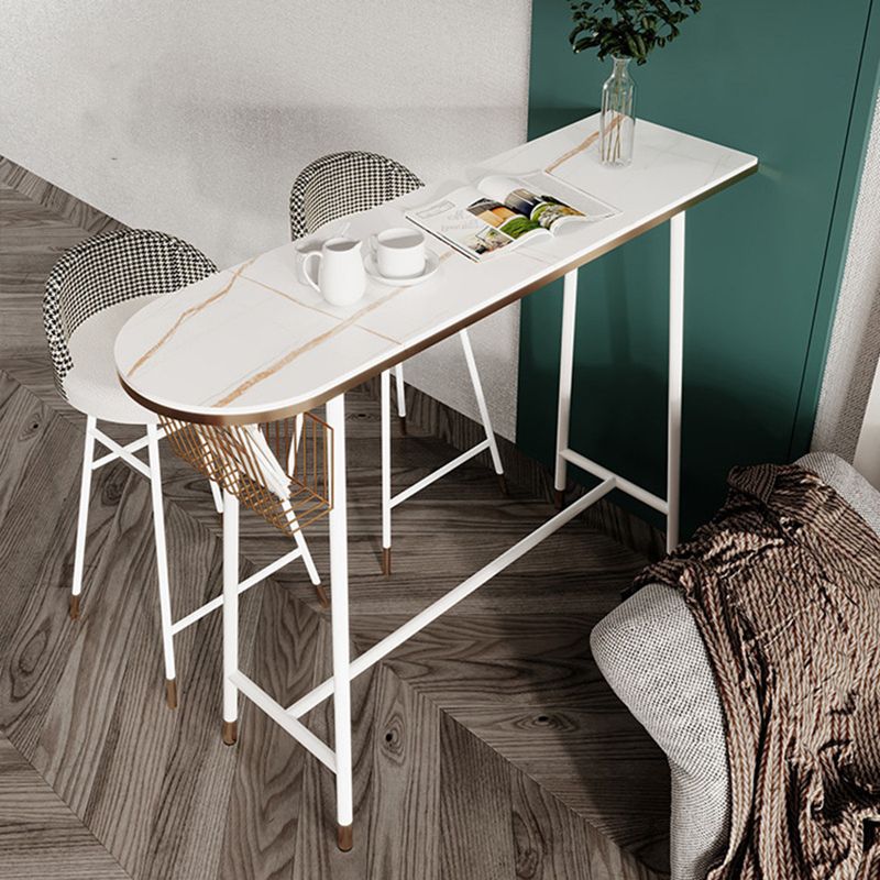 1/2/3 Pieces Irregular Shape Pub Table Set Modern Sintered Stone Top Bistro Table Set