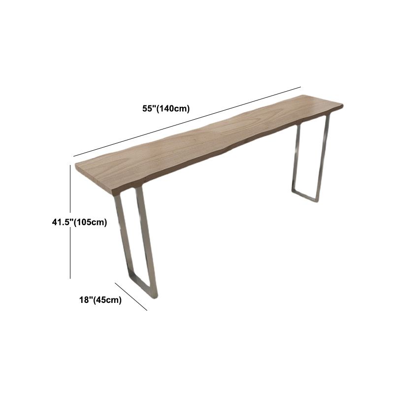 Luxurious Rectangle Solid Wood Bar Table Set 1/5 Pieces Counter Table with Backless Stools