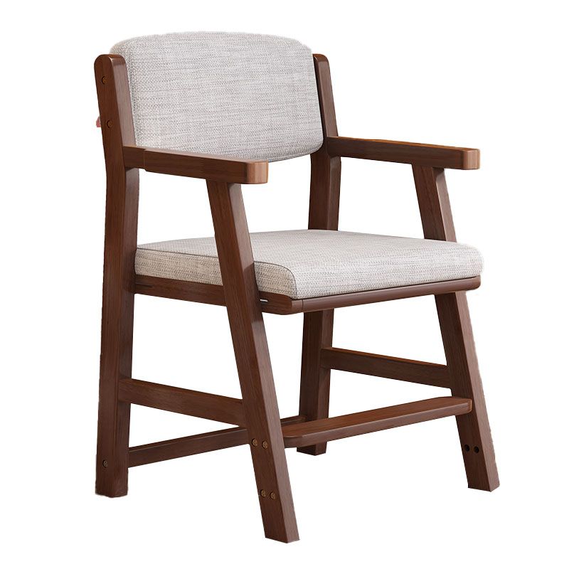 Contemporary Style Dining Chairs Dining Arm Side Chairs with Wooden Legs