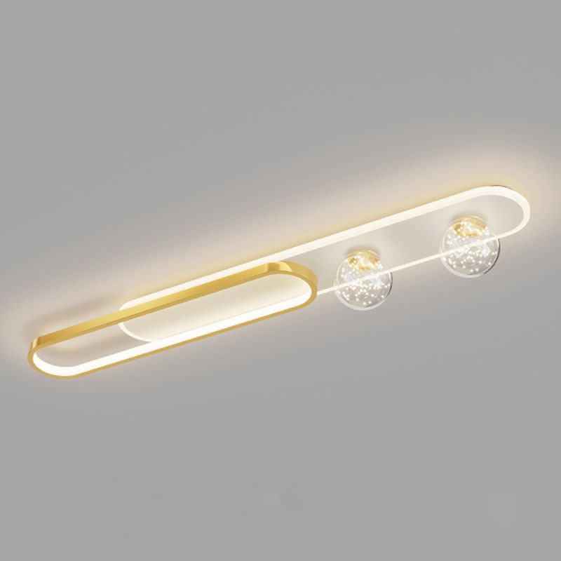 Rectangle Shape Star Sky Ceiling Lamp Modern Simple Style Aluminium Flush Mount for Balcony Aisle