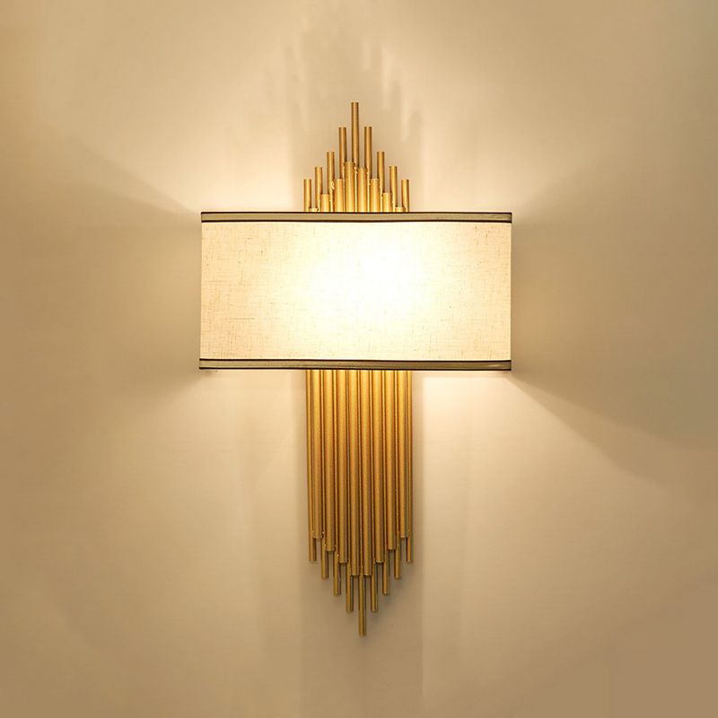 Postmodern Metal Wall Sconce Two Blub Wall Mounted Light Fixture for Bedroom