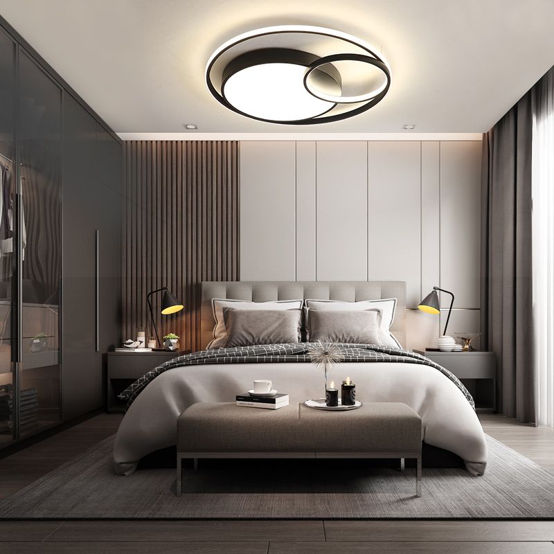 Hedendaagse Flush Mount Verlichting Cirkelvormige Led Flush Mount Plafond Lichte Armaturen