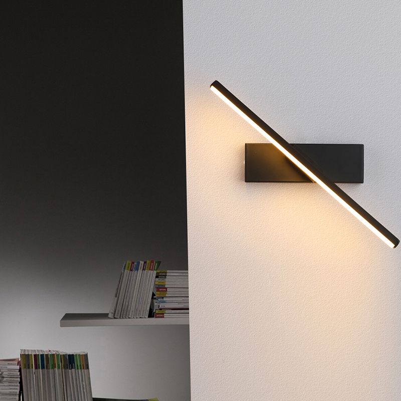 Aluminium rechthoekige LED -wand sconce in moderne beknopte stijl smeedijzeren roteerbare wandlamp met siliconen schaduw
