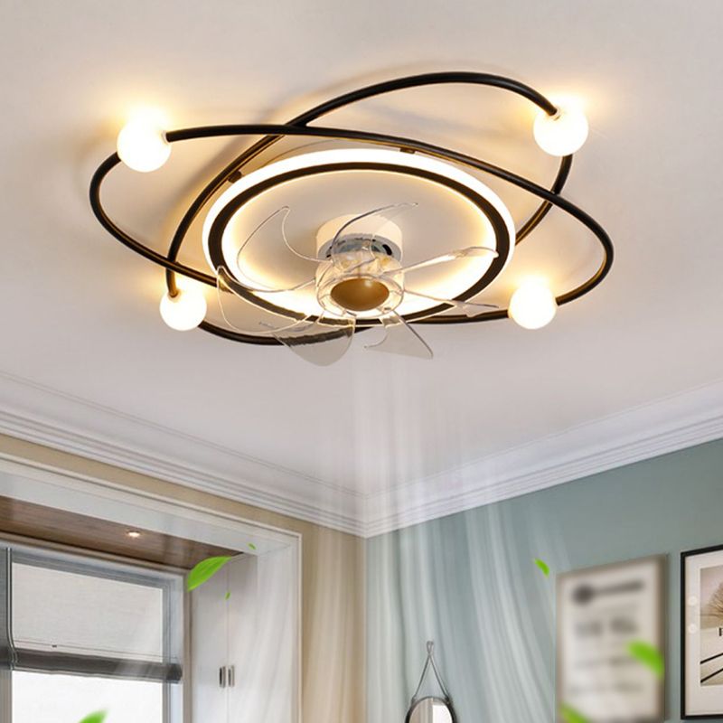 Modern Style Ceiling Fan Light LED Ceiling Mount Light with Iron for Living Room