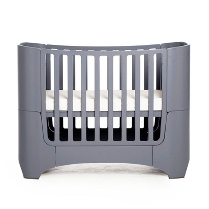 Solid Wood Adjustable Height Crib Home 5-In-1 Convertible Crib