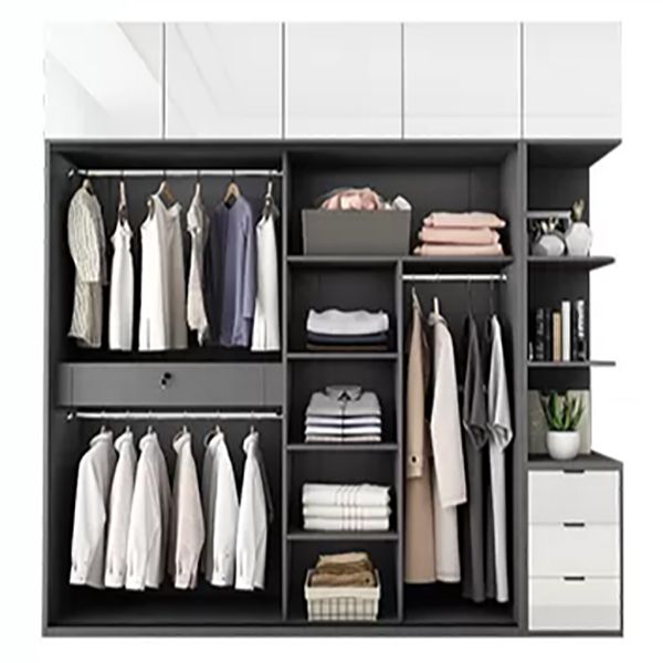 Sliding Engineered Wood Wardrobe Closet Modern Wardrobe Armoire