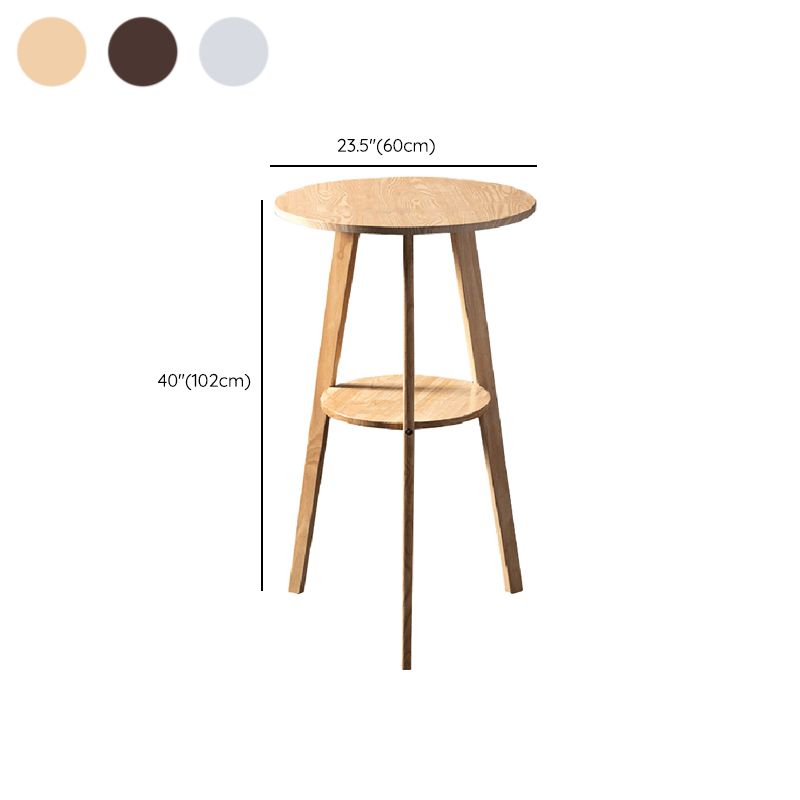 Modern Round Wood Counter Table 1/3 Pieces Bar Table Set for Cafe