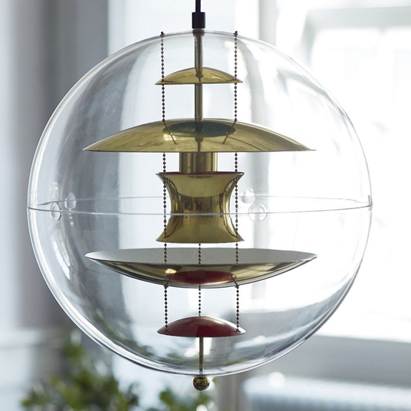 Spherical Ceiling Pendant Light Simplicity Style Glass Pendant Light for Restaurant