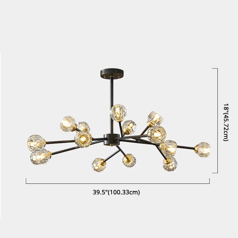 Zeitgenössische radiale Anhängerleuchte Kristallhängung angehender Licht für Wohnzimmer