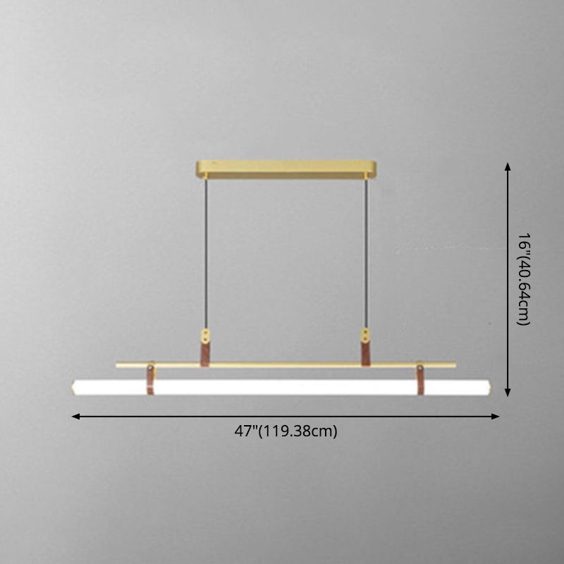 Luce a sospensione dell'isola acrilica a forma di palo Light Hanging LED per sala da pranzo