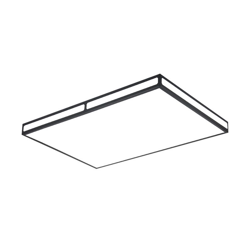Nero Quadrato/Rettangolo LED Luce di Flusso Minimalistica Acrilico Vicino alla lampada da soffitto per Soggiorno