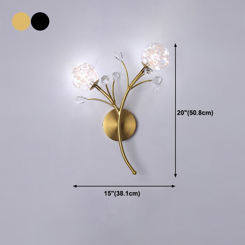 Kugelform Glaswand Licht moderner Stil 2 Leichter Wandhalterung Licht