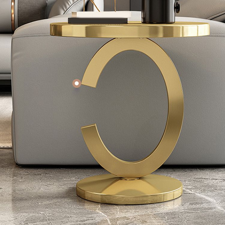 Mid-Century Round Metal Side End Table C Side Table for Living Room