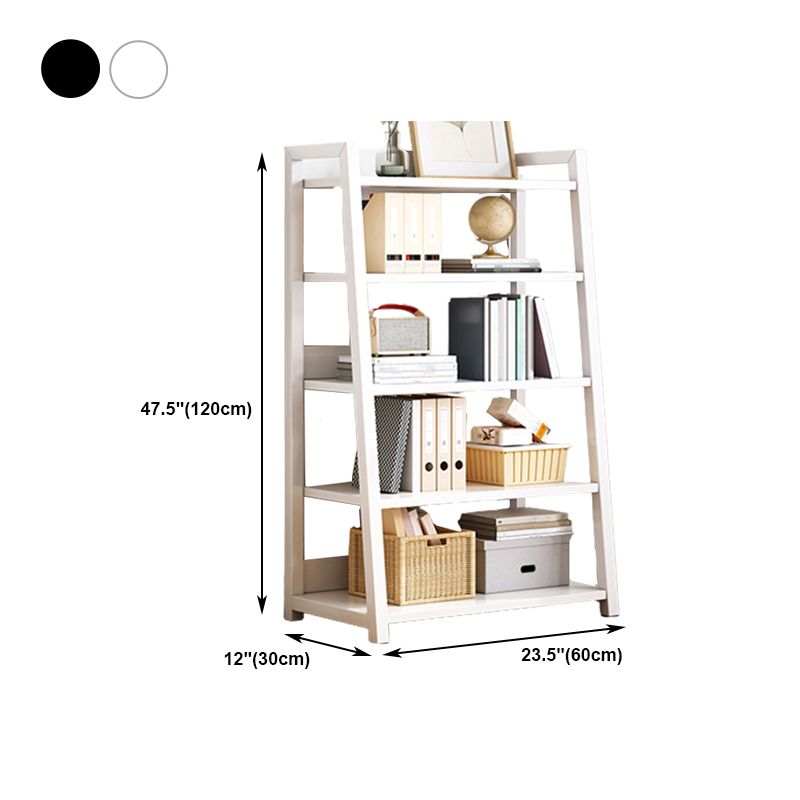 Modern Style Bookshelf Metal Frame and Wood Shelf Bookcase for Office