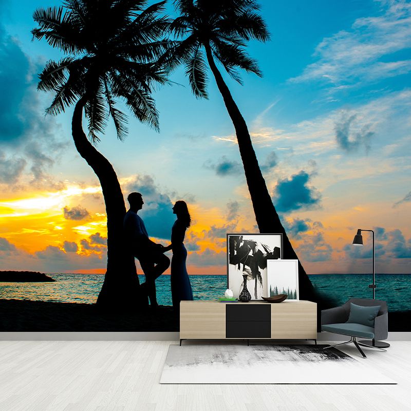 Tree Mildew Resistant Tropical Palm Mural Decorative Photography Home Decor