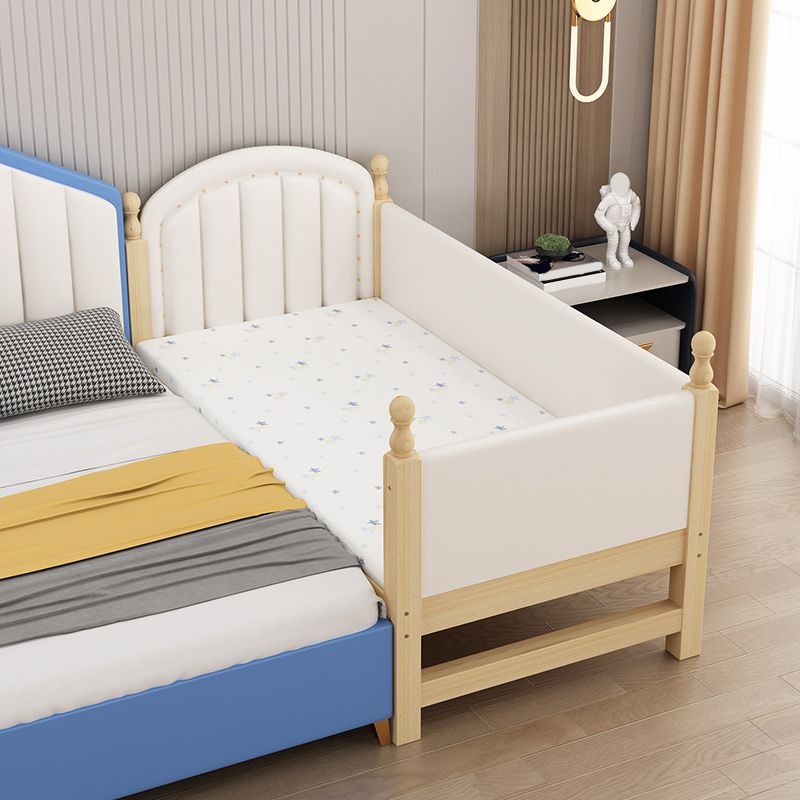 Wood Baby Crib with Mattress Modern Nursery Bed with Guardrail