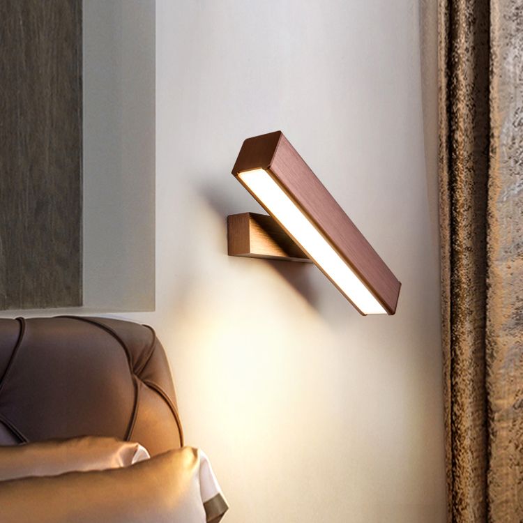 Rectangle Shade 1-Light Wall Light Sconces Aluminum Modern Style Wall Mounted Lamp