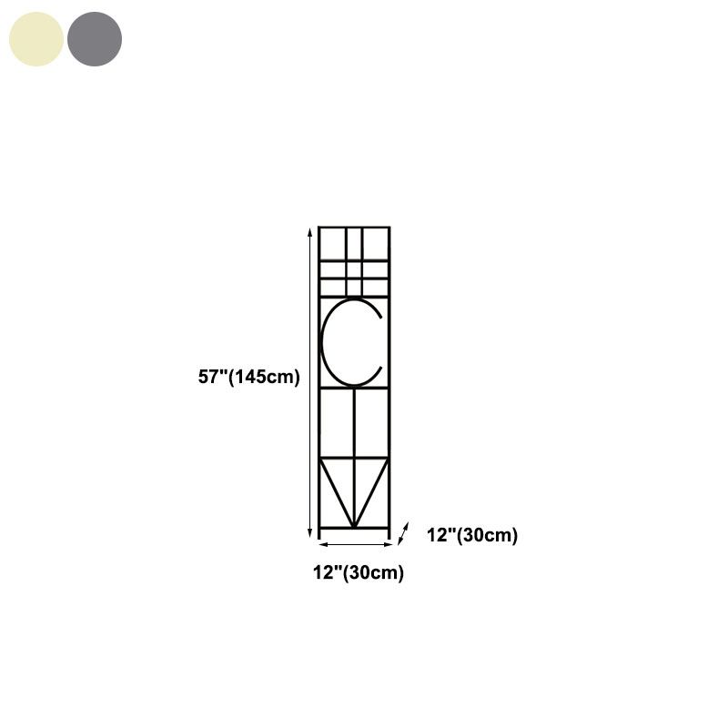 12" W Open Storage Bookcase Metal Bookshelf with Shelves in Black and Gold