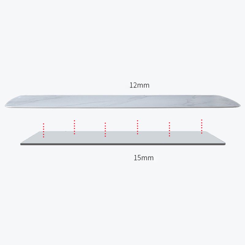 Industrial Rectangle Dining Table Sintered Stone Table with Metal Leg for Home