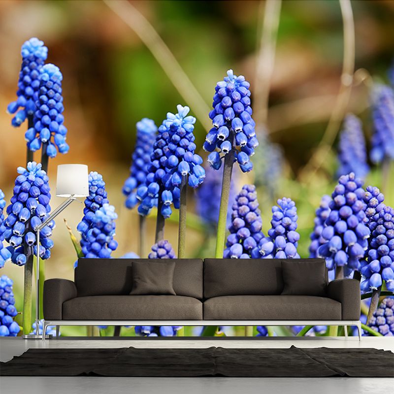 Hyacinth Mural Wallpaper Moisture Resistant Home Decor for Sitting Room