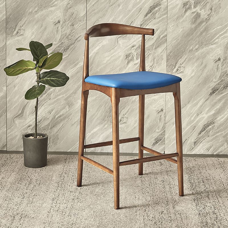 1/3 Pieces Modern Round Bar Table Set Ash Wood Bistro Set with Footrest