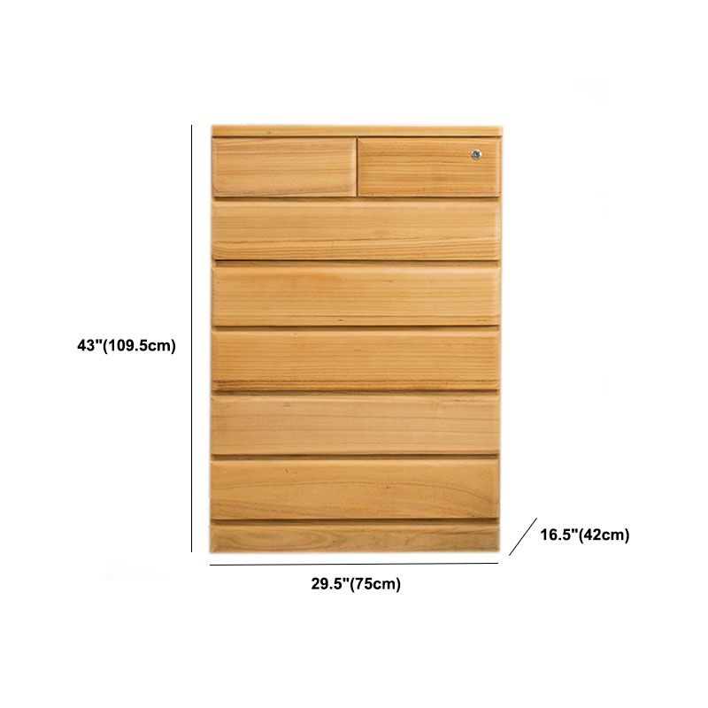 Solid Wood Modern Storage Chest Dresser Vertical Storage Chest Without Mirror