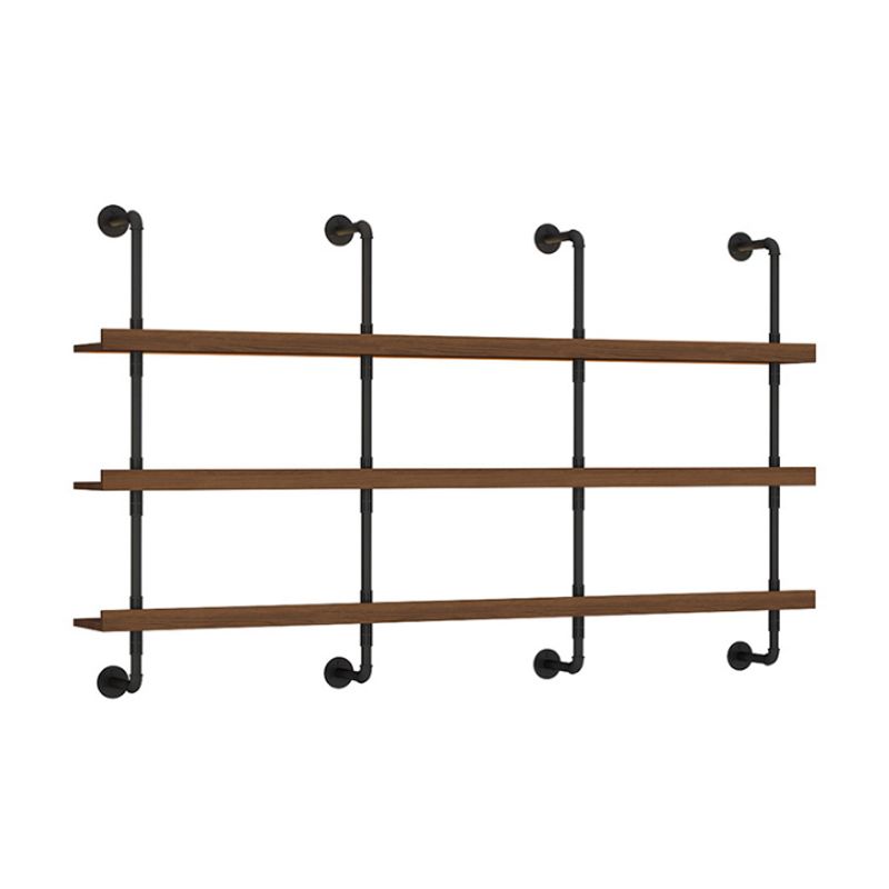 Industrial Style Bookshelf Wall Mounted Shelf Bookcase for Home