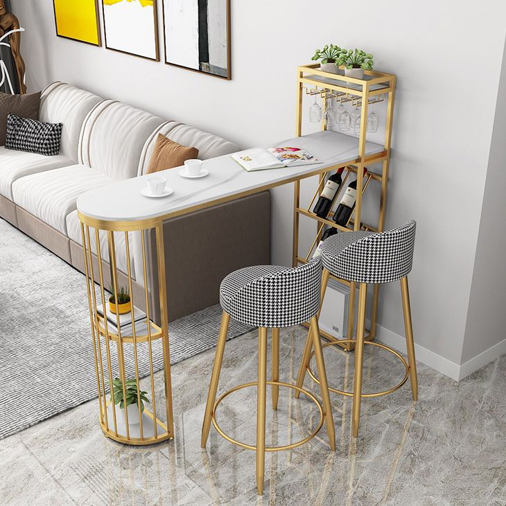 Bucket Bar Stools Metal Low Back Dining Stools with Metal Base