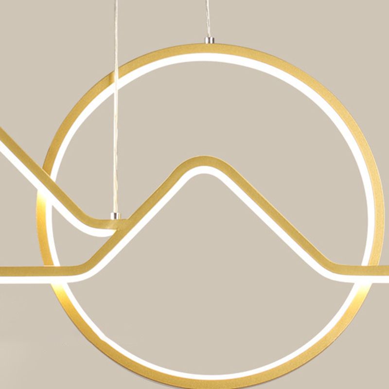 Geometric Island Lighting Modern Lighting Chandelier Metal 3 Light Island Lamps