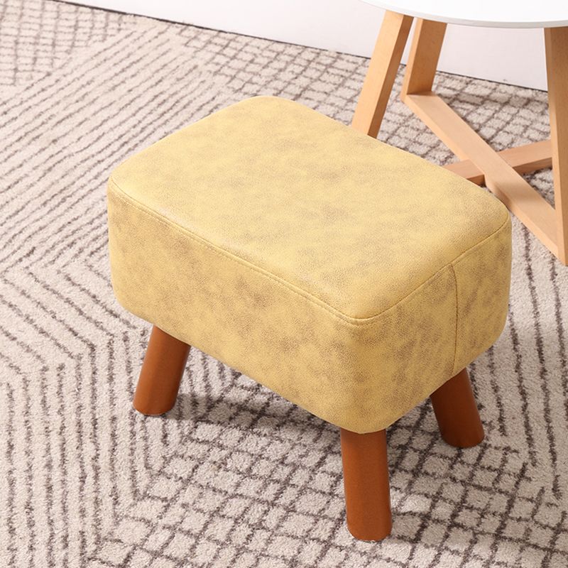 Contemporary Standard Stain Resistant Pure Color Leather Indoor Standard