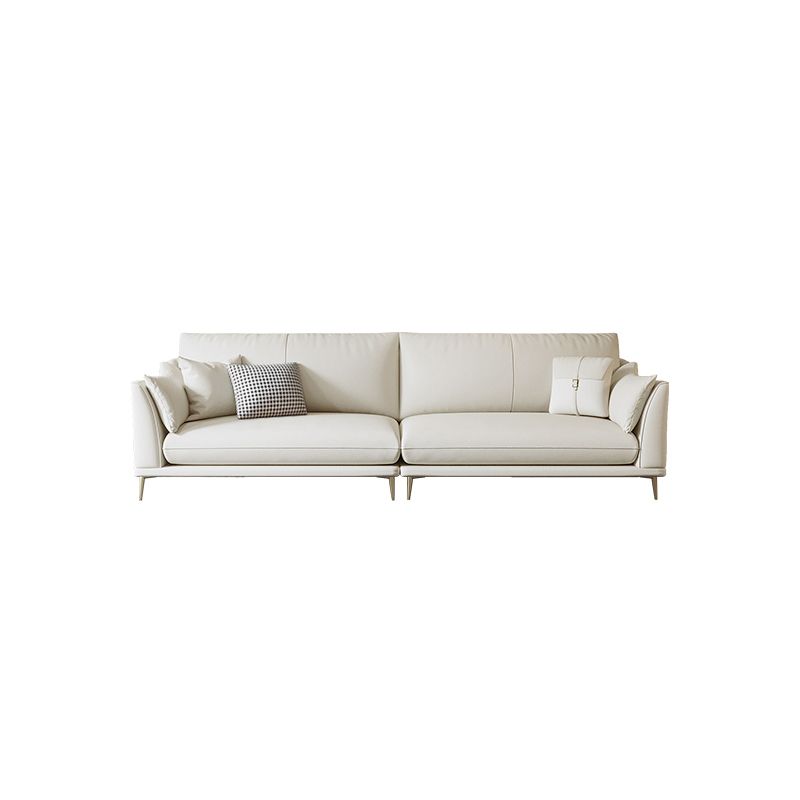 Faux Leather Sofa 36.22" D x 35.43" H Flared Arm Sofa for Living Room