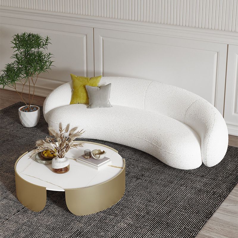 Contemporary Sloped Arm Sofa Tight Back Sofa for Living Room