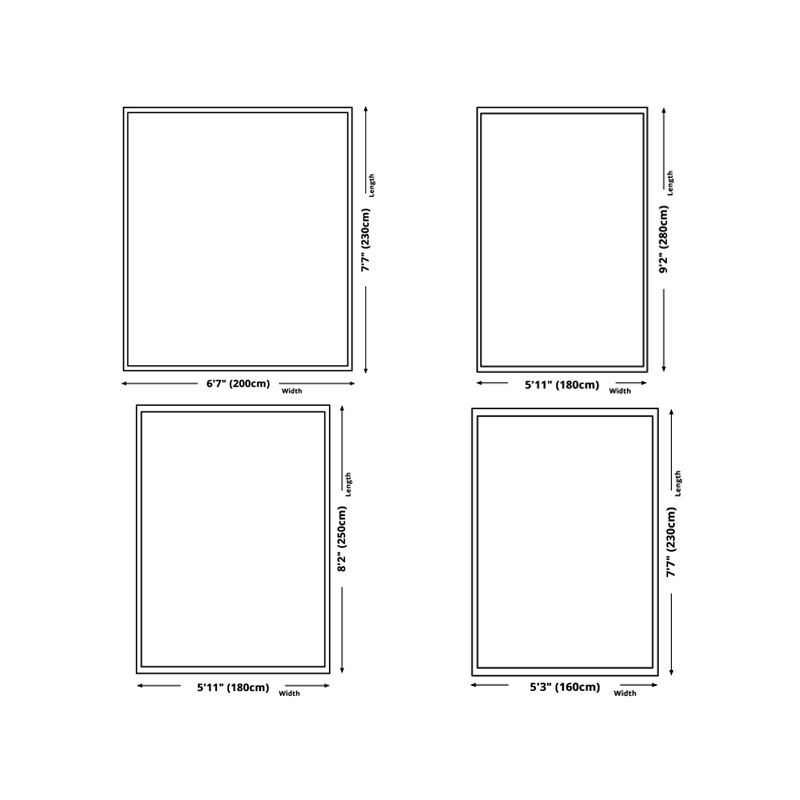 Brown Casual Rug Polyester Contrast Color Indoor Rug Non-Slip Backing Rug for Living Room