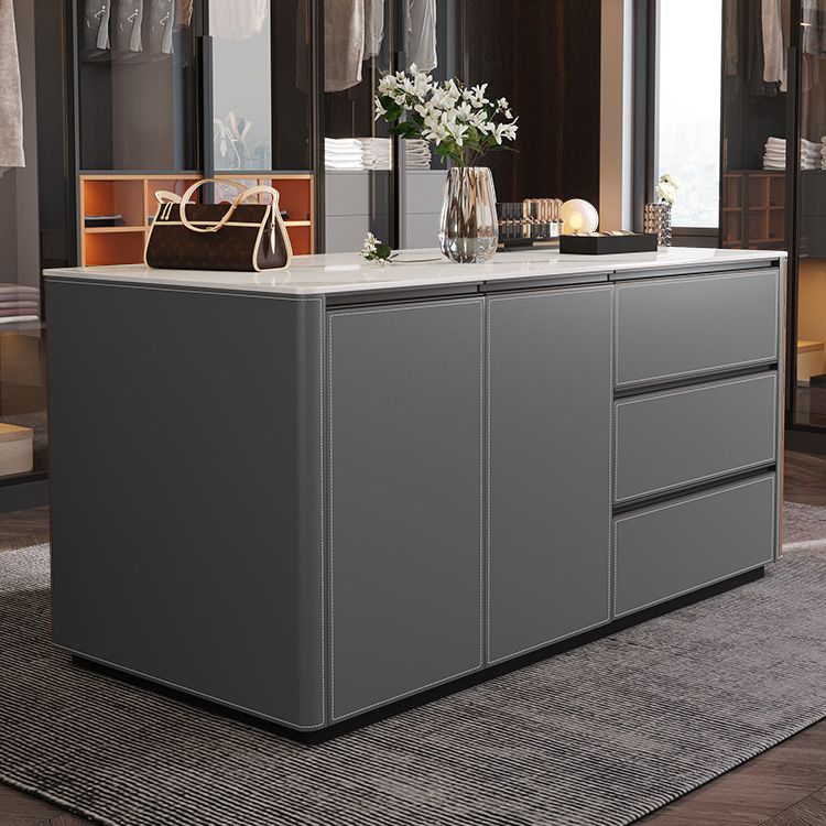 Modern Dining Room Kitchen Island Table Prep Table with Drawer