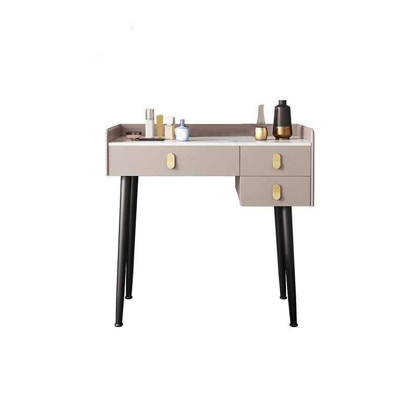 3 Drawers Makeup Table Desk Vanity Faux Leather Vanity Table